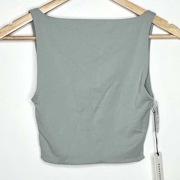 Babaton Aritzia Contour Crop Tank Top Dusky Green Womens Size XS Sage Minimalist - Picture 6 of 6